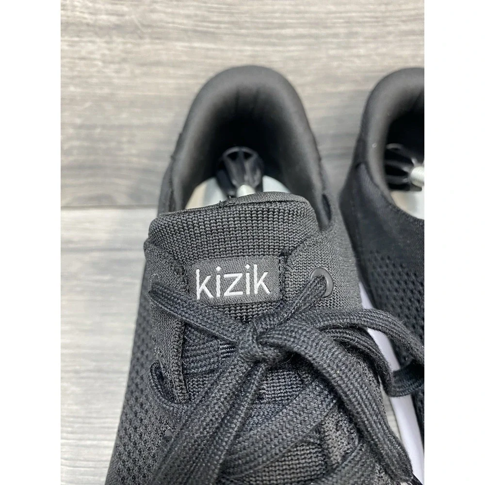 Kizik Lima Walking Shoes Sneakers M 14/ W 15 Black Casual Lace Up